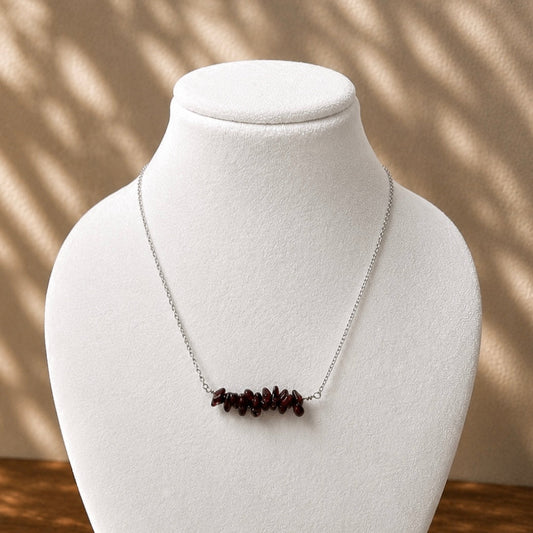 Garnet Chip Necklace