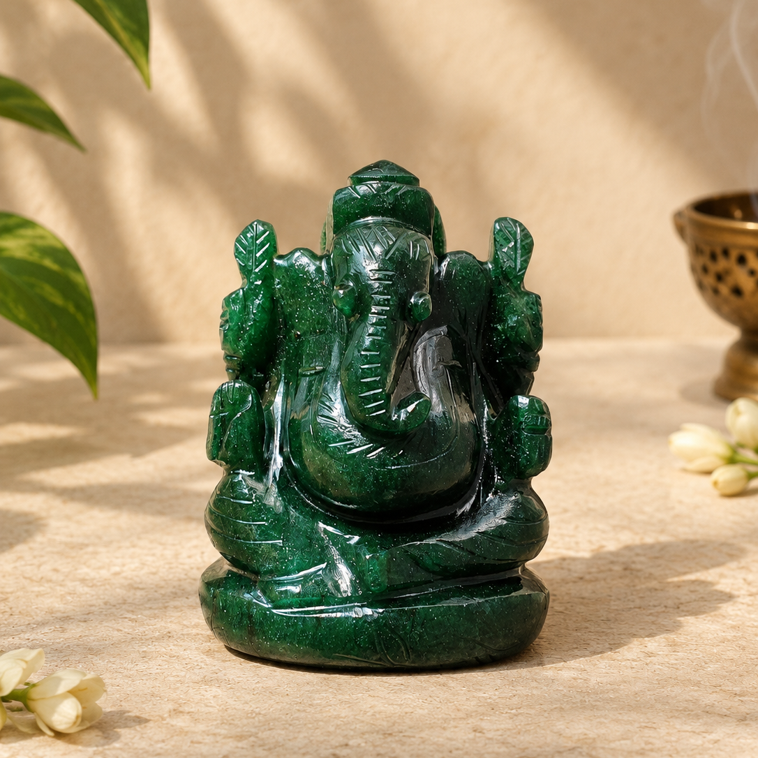 Jade Ganesha [Prosperity, Protection, Wisdom, Harmony]