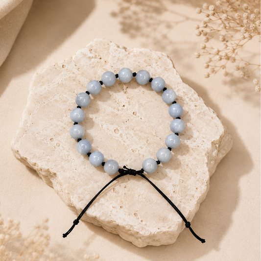 AAA Angelite Adjustable Bracelet [Calm, Peace, Communication, Angel Guidance]
