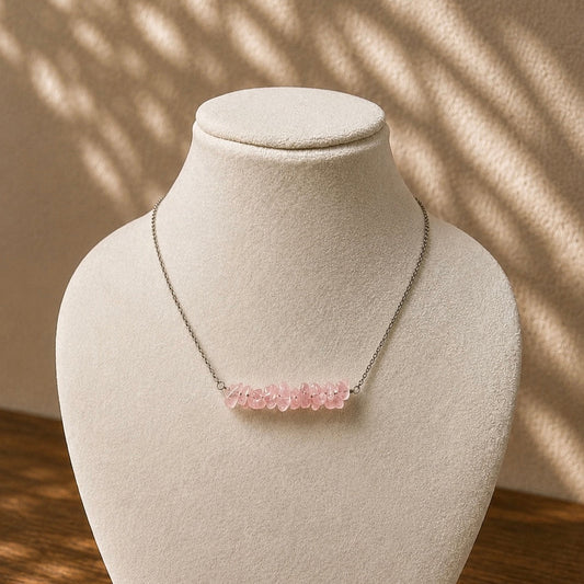 Rose Quartz Chip Choker