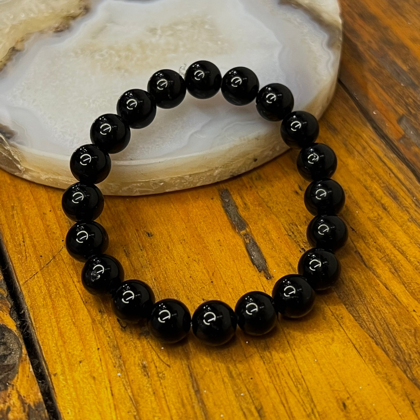 AAA Black Tourmaline Bracelet [Protection, Grounding, Negative Energy Shield, Stability]