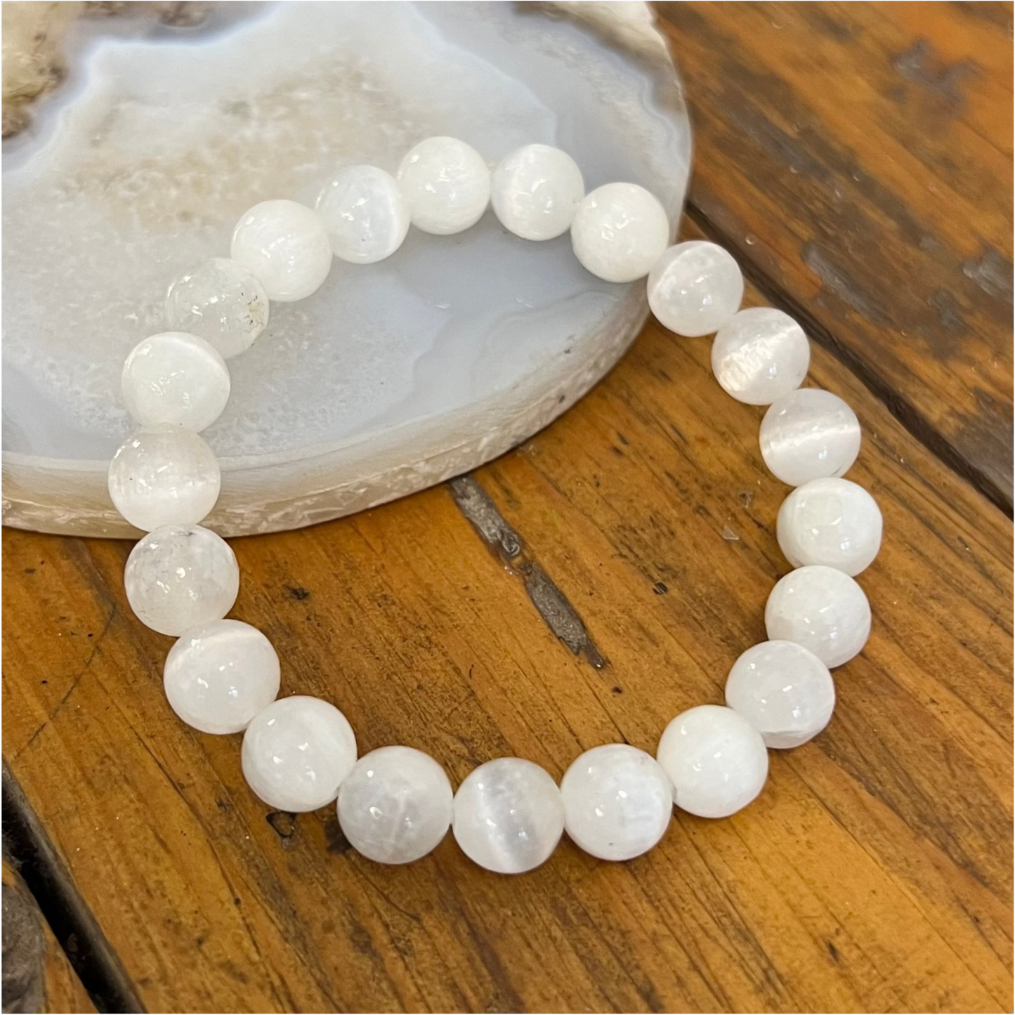 AAA Selenite Bracelet [Calm, Clarity, Protection, Cleansing]