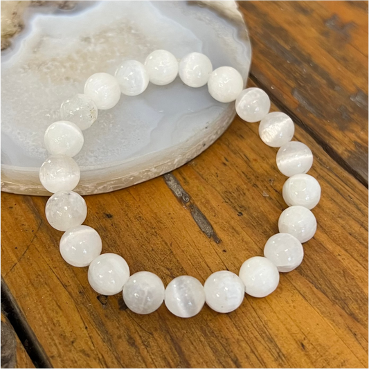 AAA Selenite Bracelet [Calm, Clarity, Protection, Cleansing]
