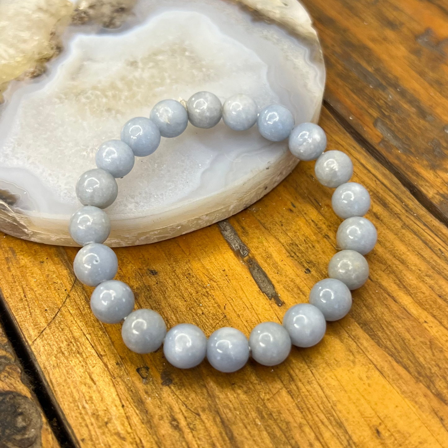 AAA Angelite Bracelet [Calm, Peace, Communication, Angel Guidance]
