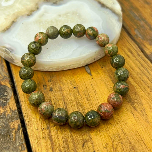AAA Unakite Bracelet [Emotional Healing, Balance, Heart Chakra, Feminine Energy]