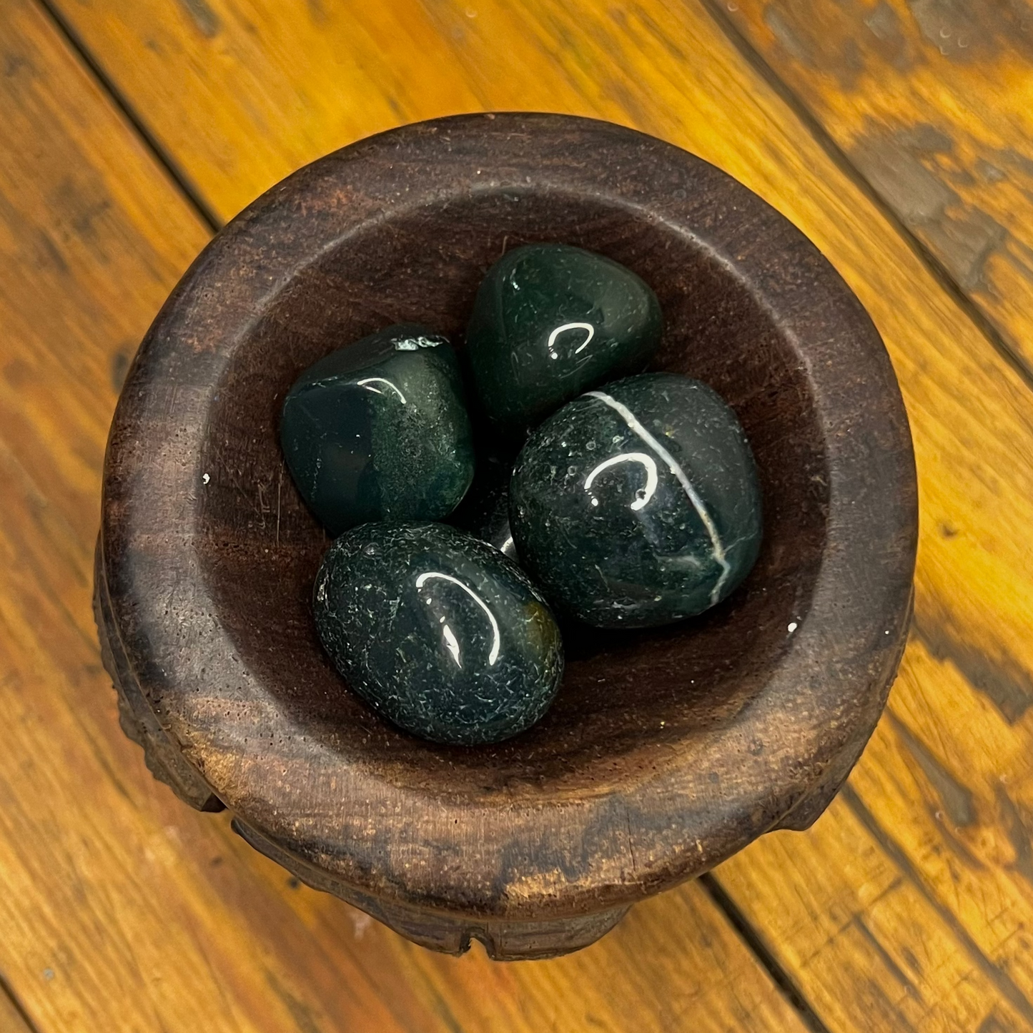 Malachite Tumbled Stones [Transformation, Protection, Emotional Healing, Growth]