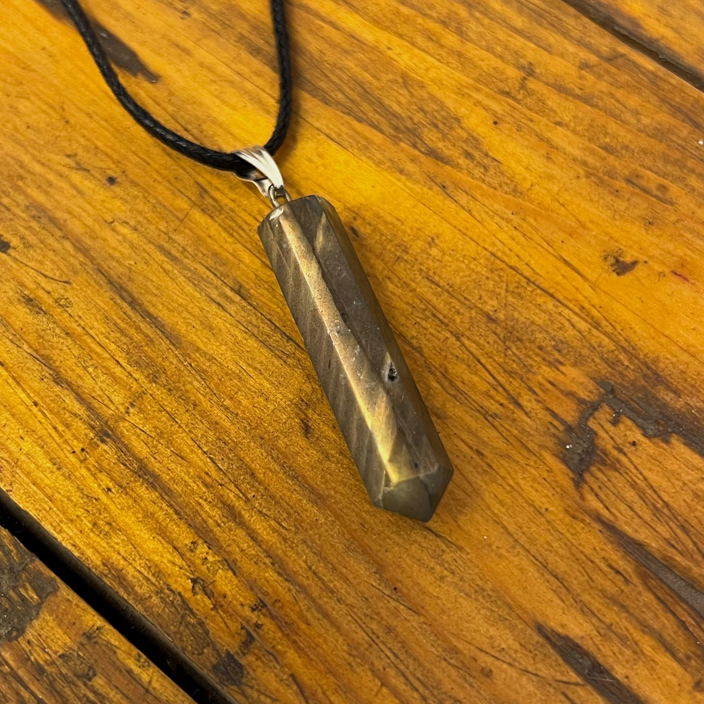 Labradorite Point Pendant [Protection, Intuition, Transformation, Energy Shield]